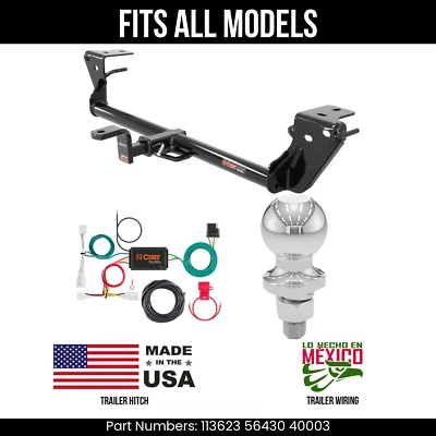 Enganche de remolque para Lexus ES300h 13-18 cableado de 4 pines bola de 2" se adapta a todas las curvas 2 k 1,25" Foto 1 de 4