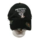 HB Horny Buck Seed Company Adjustable distressed Hat Adult Black camo Hat Cap