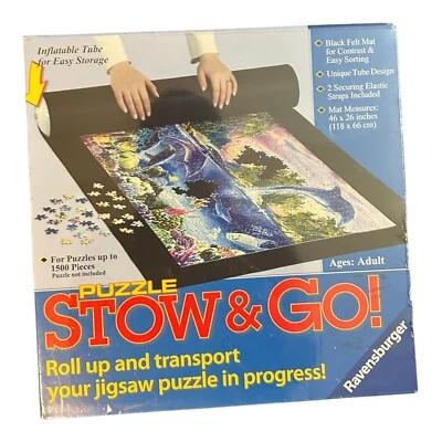 Ravensburger Stow & Go Roll Up Jigsaw Puzzle Storage Mat 46" x 26" NEW - Image 1 of 3