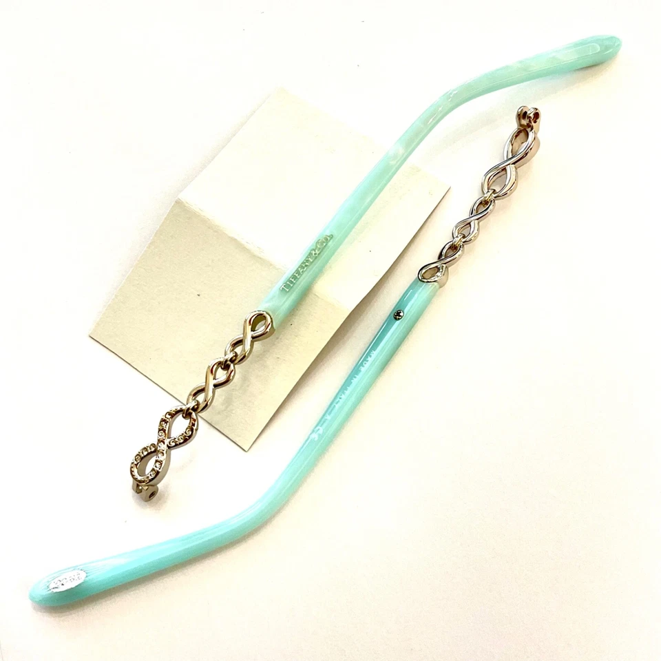 ASTE DI RICAMBIO TIFFANY & Co. TF2120B TF1117B SILVER REPLACEMENT TEMPLES ARMS - Imagen 1 de 1