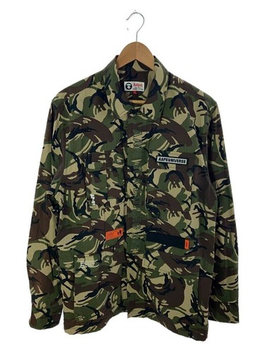 A BATHING APE (BAPE) AAPE BY A BATHING APE camicia militare 4 tasche giacca kaki L usata