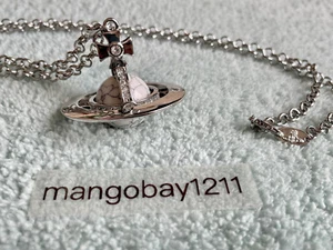 Vivienne Westwood Silver Howlite 3D Big Orb Pendant Necklace - Picture 1 of 4