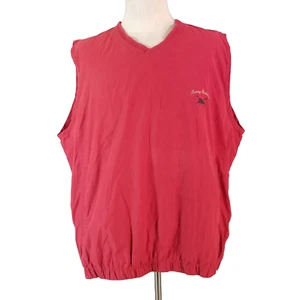 Tommy Bahama windbreaker golf Sports vest men's large red pockets - Picture 1 of 13