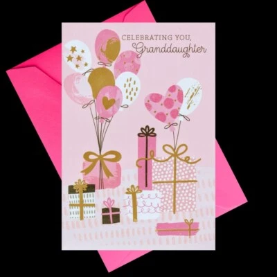 EXPRESSIONS FROM HALLMARK Celebrating You, Granddaughter! Birthday Card w/ Envelope Hallmark Expressions