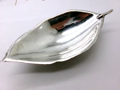 ❤️ Cuenco vintage con patas en forma de hoja de plata esterlina SCIARROTTA - sin monogramas Foto 1 de 4