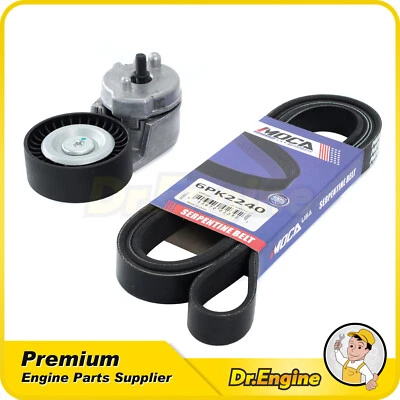 Ремень змеевика с натяжителем подходит для 99-04 Jeep Grand Cherokee 00-06 Wrangler 4,0 л - Изображение 1 из 4