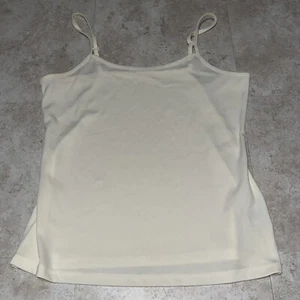 Womens Layering Camisole Basic Spaghetti Strap Ivory 100% Polyester (stain) - Picture 1 of 6