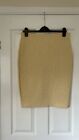 Marks And Spencer Size 12 Yellow Skirt Elasticated Waist Knee Length 