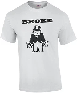 Broke! monopoly man T-Shirt - Picture 1 of 1