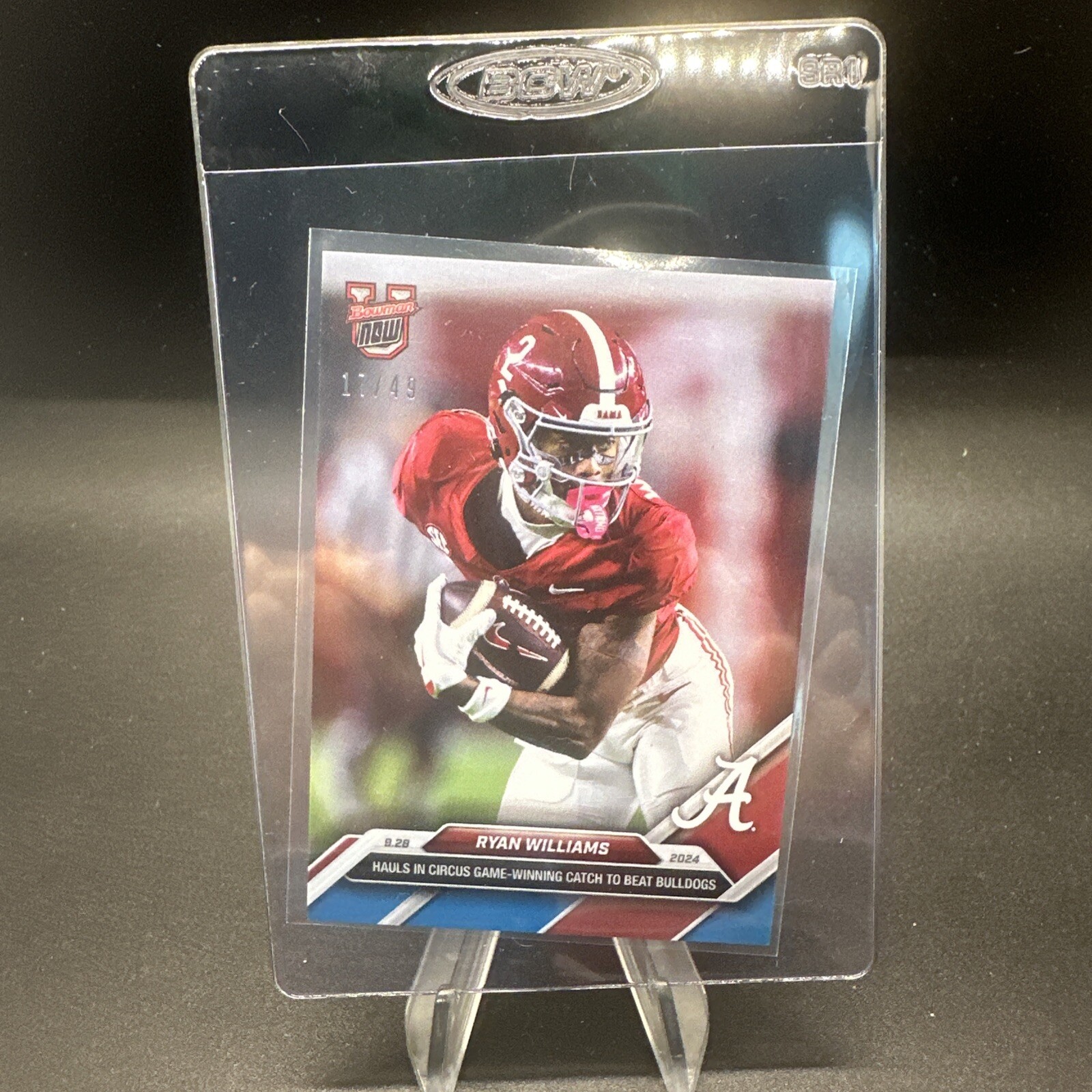 2024 Topps Bowman U Now #19 Ryan Williams Alabama Roll Tide BLUE Parallel 17/49