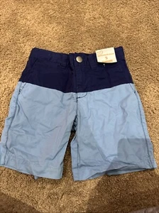 NWT Gymboree Bermuda Fit Adjustable Waist SUMMER Boys Blue Shorts Size 5 - Picture 1 of 2