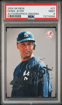 Derek Jeter - 2004 Skybox Autographics Insignia  PSA 9  #82/150 - Image 1 of 2