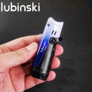 LUBINSKI Colorful Metal Multifunctional Cigar Clip Design Blue Flame Direct Spra - Picture 1 of 11