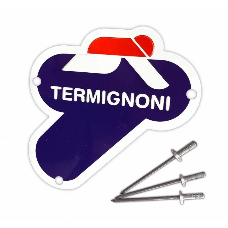 Ducati Termignoni Race Exhaust Sticker Decal Logo Plate Rivets 75x75 - Image 1 of 1
