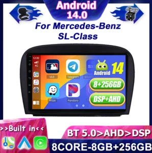 Car Stereo For Mercedes Benz SL-Class R230 01-11 Android 14 Auto CarPlay 8+256GB - Bild 1 von 18