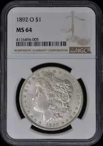 1892-O Morgan Dollar S$1 NGC MS64 - Picture 1 of 2