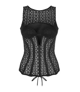 AGENT PROVOCATEUR SOIREE SCHWARZES DEBORAH KORSETT GRÖSSE MEDIUM/3/10-12 NEU MIT ETIKETT - Bild 1 von 2