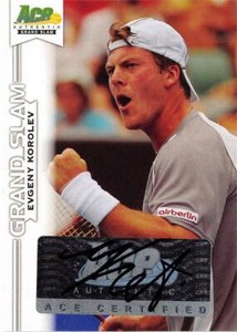 Evgeny Korolev autographed tennis card Russia 2013 Ace Authentic Certified BAEK1