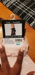 Leg Avenue 3048 Galaxy Net Ruffle Ankle Socks - Picture 1 of 5