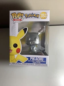 Funko Pop! Games Pokemon Pikachu #353 Metallic Silver - Picture 1 of 6