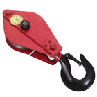  Red Iron Lifting Block Hanger Hook Side-opening Hinge Pulley