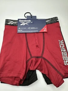 Reebok Boys' Stretch Performance Tag Free Boxer Briefs 2-pack NWT Medium (8/10) - Picture 1 of 2