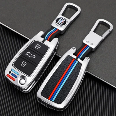 Para Audi A1 A3 S3 Q3 Q7 TT Porta llaves Estuche Llavero Carcasa Plegable Cubierta Accesorios Foto 1 de 4