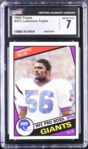 LAWRENCE TAYLOR 1984 TOPPS #321 NEW YORK GIANTS GRADED NEAR MINT CGC 7 - Picture 1 of 2