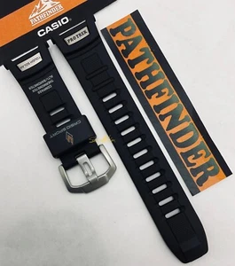 CASIO G-SHOCK PRO TREK Tough Solar Watch Band Strap PRG130 PRW1500 Black Rubber - Picture 1 of 11