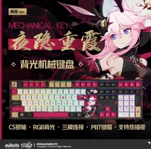 Impact 3 Official Akko Honkai Yae Sakura RGB Backlit Gaming Mechanical Keyboard  - Picture 1 of 8