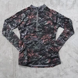 Hind Jacket Womens L Black 1/4 Zip Mock Neck Athletic Track Workout Stretch - Picture 1 of 17