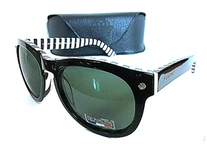 Nuevas gafas de sol VUARNET VL 1504 0001 negras a rayas PX 3000 para hombre Francia - Imagen 1 de 5