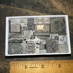 Print Blocks “ Ornamental Borders Dingbats ” Variety of Designs! -5 Lead & Copp - Picture 1 of 24