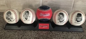 Cleveland Indians Hometown Superstars 1996 Burger King 5 MLB Baseballs and Stand - Picture 1 of 9