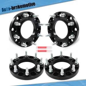 (4) 1" 8x180 Wheel Spacers 14x1.5 For 2011 2012-2024 Chevrolet Silverado 2500 HD - Picture 1 of 10