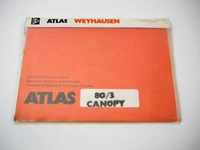 Atlas 80/3 Canopy Radlader Ersatzteilliste Parts List Catalogue pieces 2001 - Bild 1 von 3