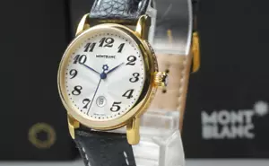[Exc+5 /Box ] Montblanc Meisterstuck 7005 32mm Quartz Men's Watch-Swiss Made - Picture 1 of 11