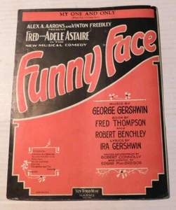 GEORGE GERSHWIN sheet music MY ONE AND ONLY from FUNNY FACE Broadway Musical - Picture 1 of 3