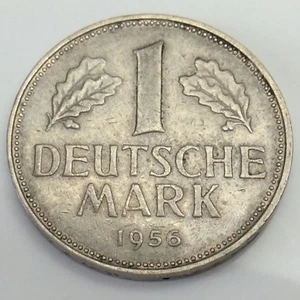 1956J West Germany One 1 Bundesrepublik Deutschland Mark Copper Nickel Coin G600 - Picture 1 of 4