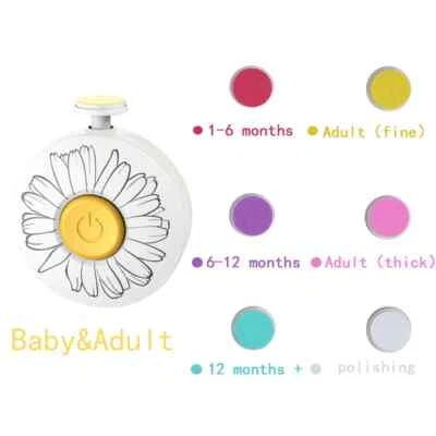 Recortadora de uñas eléctrica para bebés Herramienta pulidora para niños Manicura infantil Tijeras Higiene  Foto 1 de 4