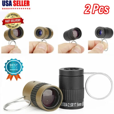 2Pcs Tactical mini finger Monocular Armored Telescope 17.5mm for Hunting/Camping - Image 1 of 4