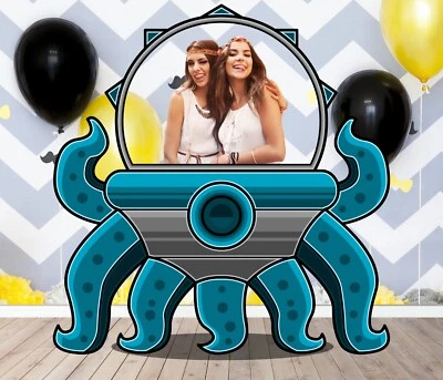 Blue Octopus Ship, Vehicle Theme, DIY Photo Booth Props, Non-Personalized - Image 1 of 4