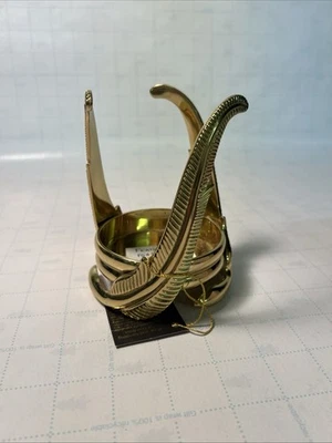 PartyLite P0414 Pluma Pilar Latón Candelabro 5 1/2" Foto 1 de 4