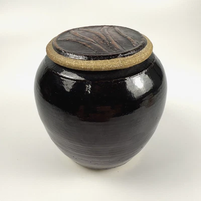 Carrito de té vintage hecho a mano, cerámica con tapa, hecho por artista polinesio hawaiano Foto 1 de 4