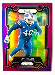 Panini Prizm Von Miller 2023 púrpura Prizm RC SP #/125 ¡Bills Star! - Imagen 1 de 3