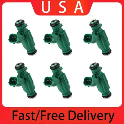 Juego de 6 inyectores de combustible para Hyundai Accent 2006-2011 y Kia RIO 2006-2010 1,6 L L4 Foto 1 de 4