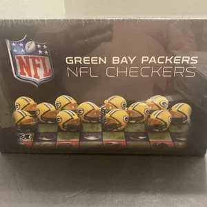 GREEN BAY PACKERS NFL CHECKERS SET BOARD GAME FACTORY SEALED MH - Picture 1 of 14