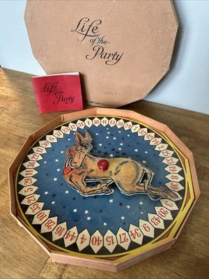 Juego de mesa Life Of The Party Donkey 1935 - No. 140 Rosebud Art Co. NY - Completo Foto 1 de 4