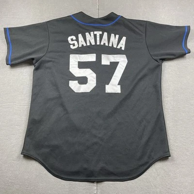 Camiseta vintage de los New York Mets para hombre XL Johan Santana #57 cosida majestuosa negra Foto 1 de 4