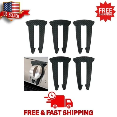 Paquete de 5 cerraduras de perilla de estufa de gas de seguridad para niños - cubiertas de perilla de horno negras a prueba de bebés Foto 1 de 4